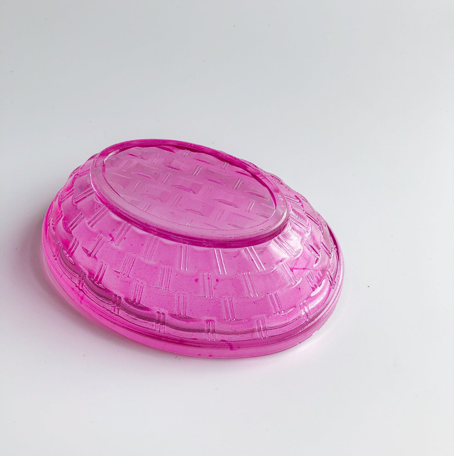 Vintage Glass Butter Dish in Fuchsia by PROSE Tabletop