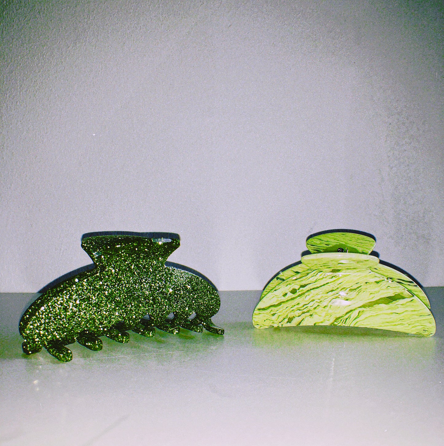 Vaporwave Hair Claw in Lime by Veronique