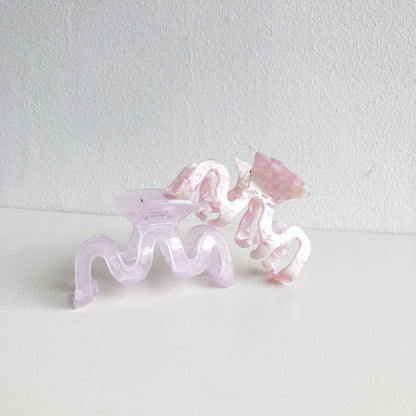 Lilac Squiggle Hair Claw by Veronique