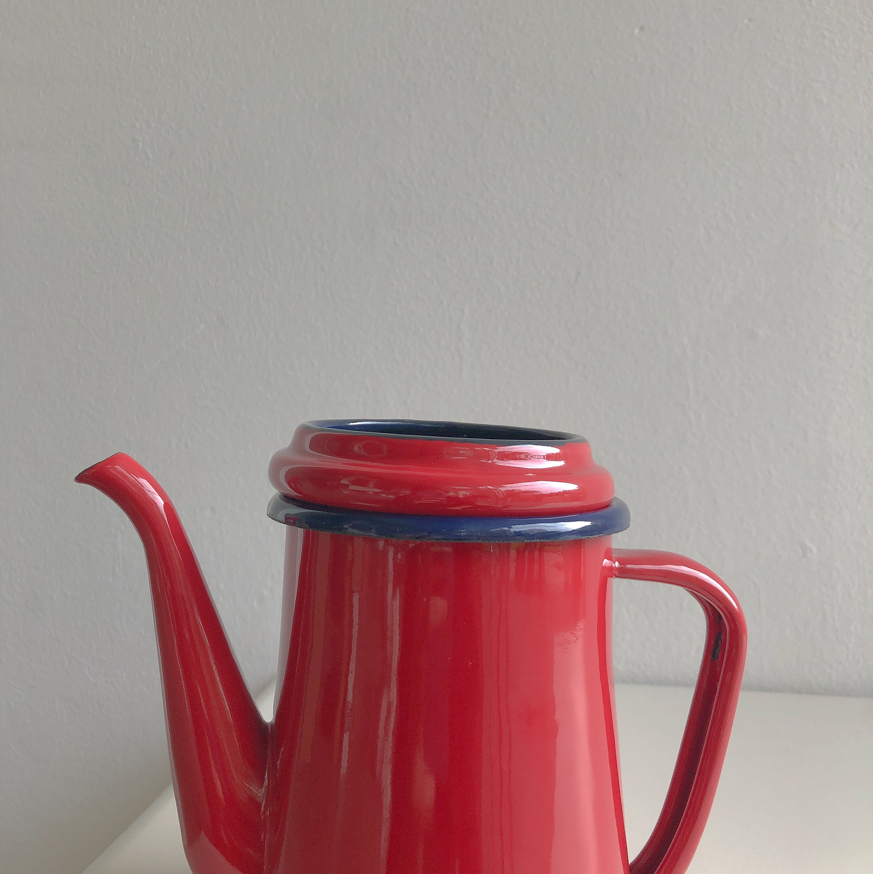 Red Enamel Coffee Pot by PROSE Tabletop