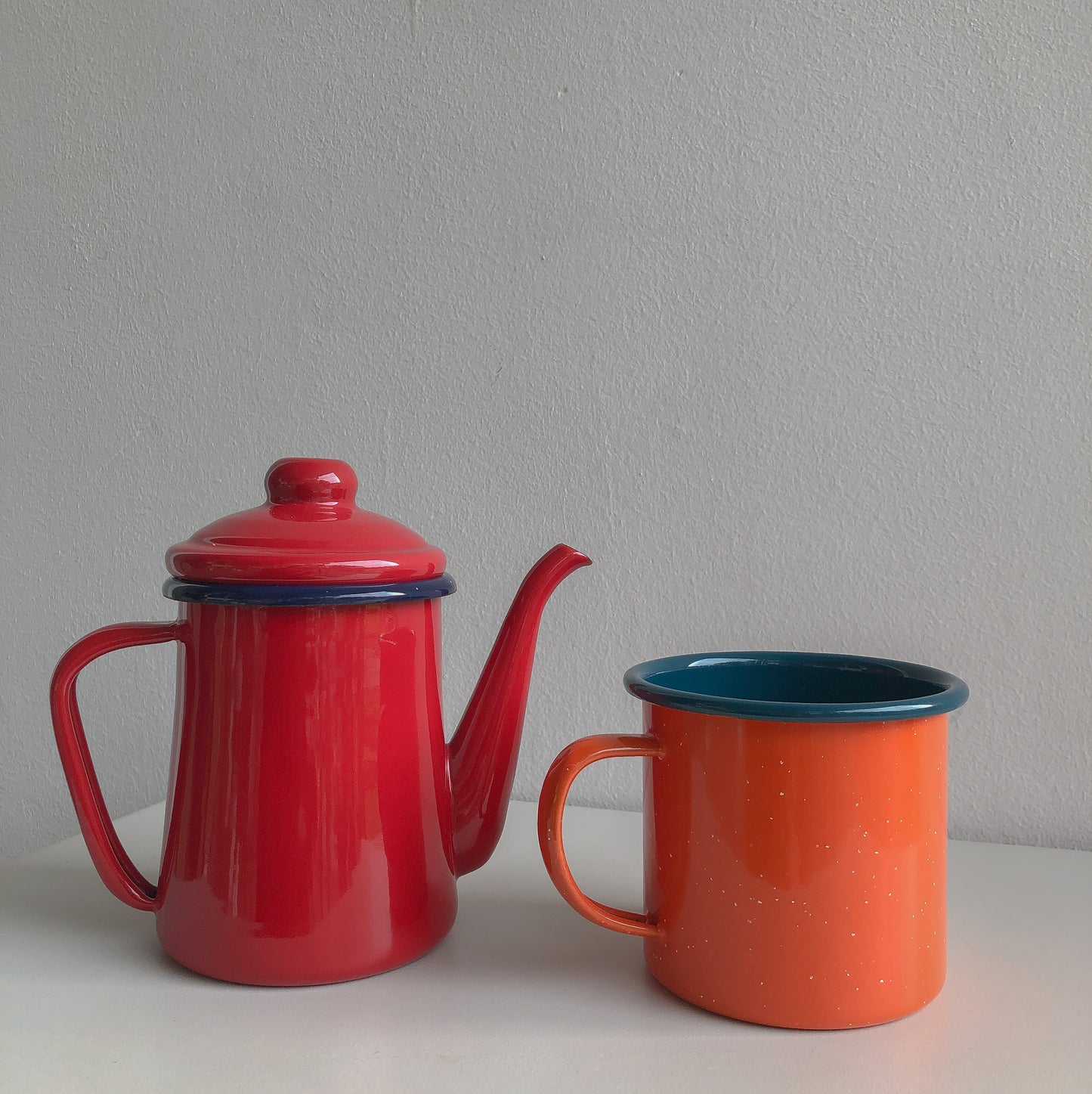 Orange Enamel Coffee Mug by PROSE Tabletop