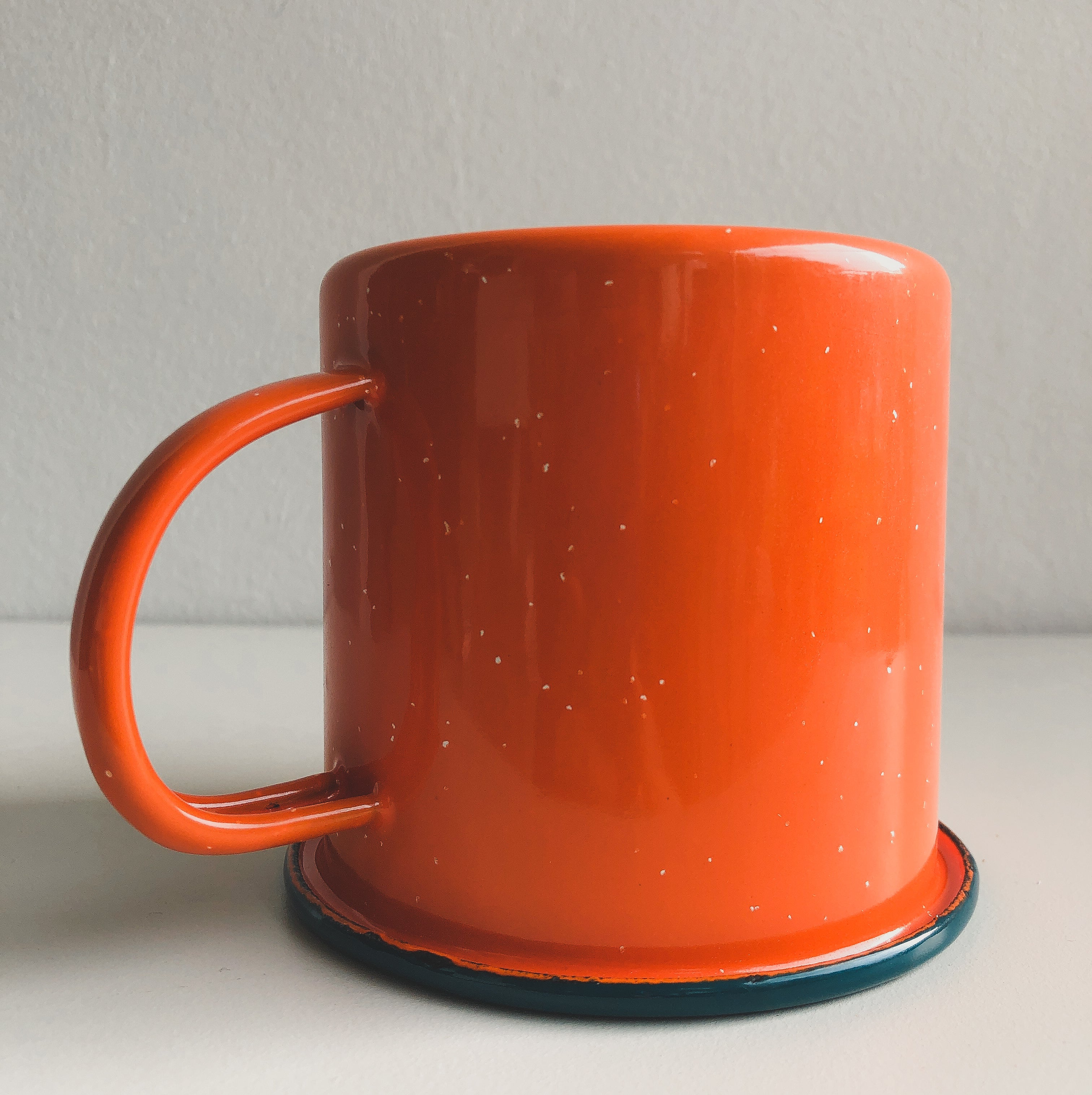Orange Enamel Coffee Mug by PROSE Tabletop