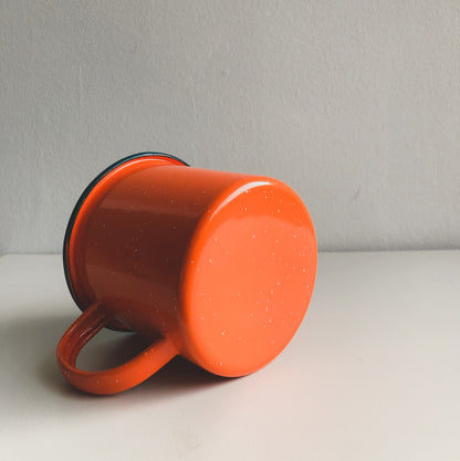 Orange Enamel Coffee Mug by PROSE Tabletop