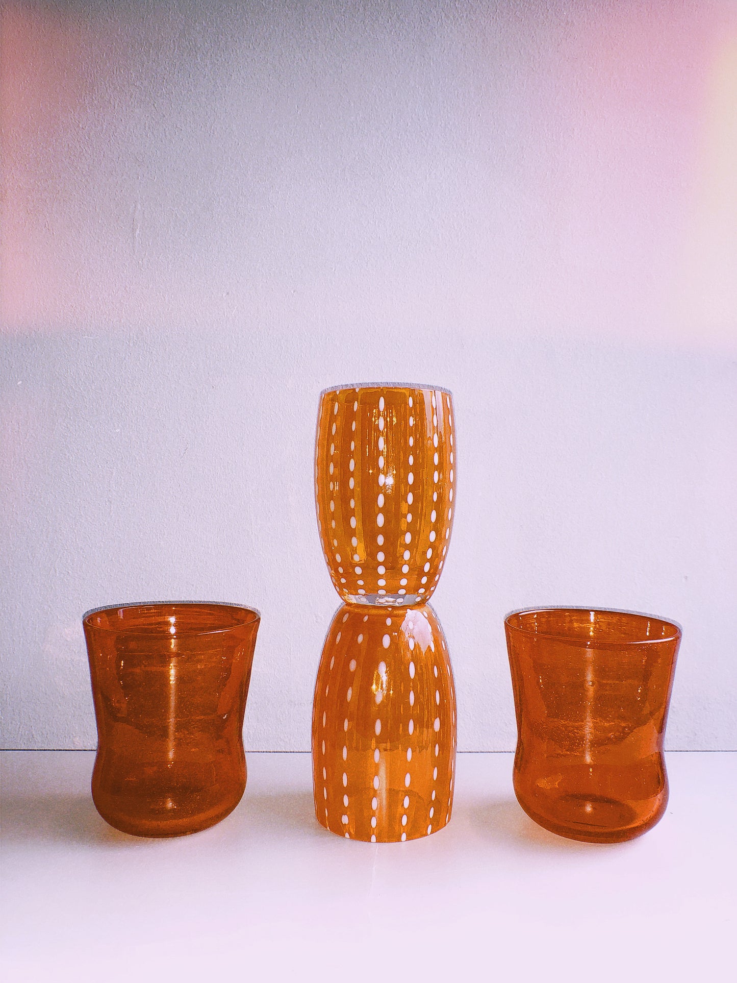 Candy Drink Glasses in Chilli by PROSE Tabletop