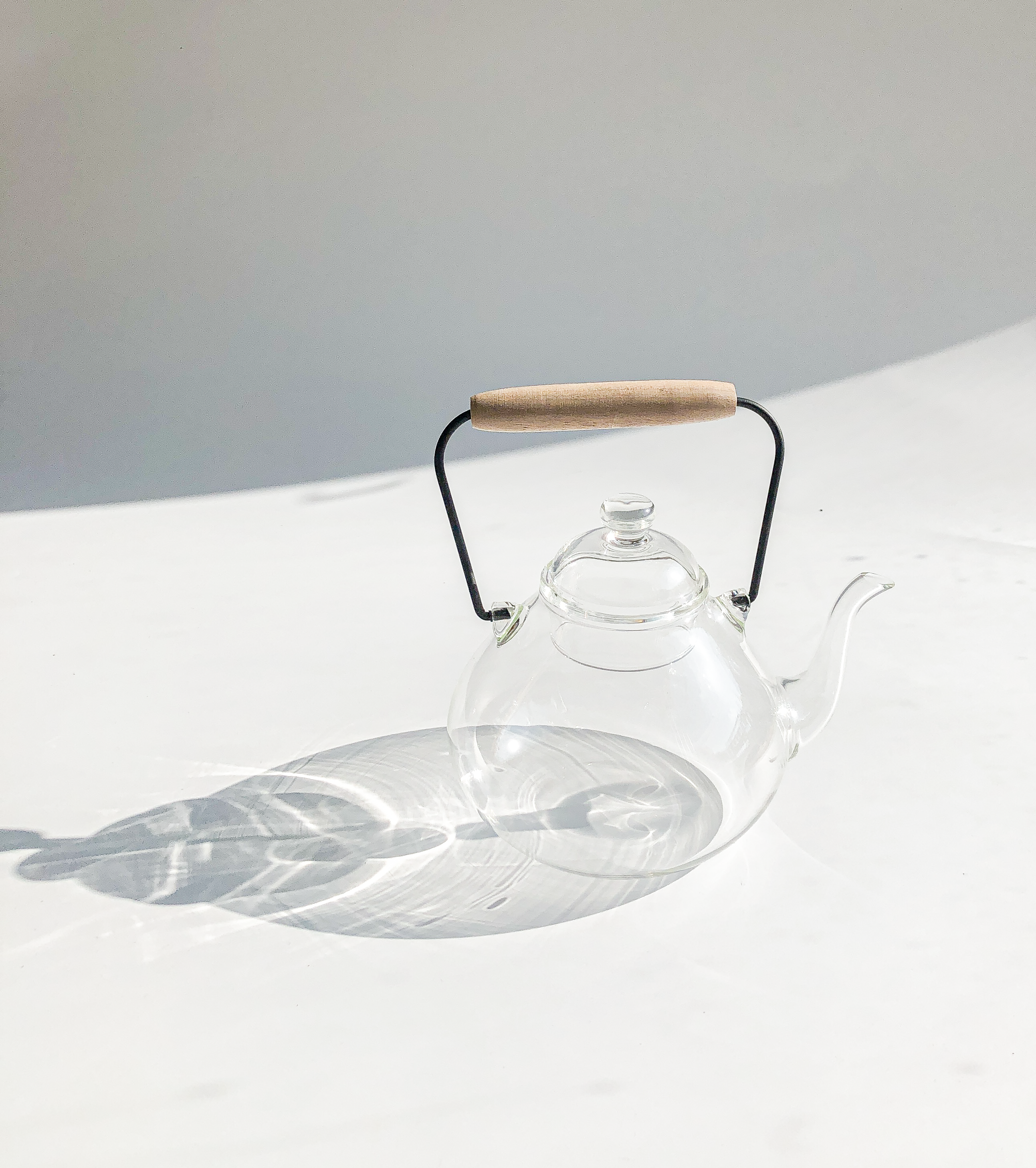 Wooden Handle Glass Kettle by PROSE Tabletop