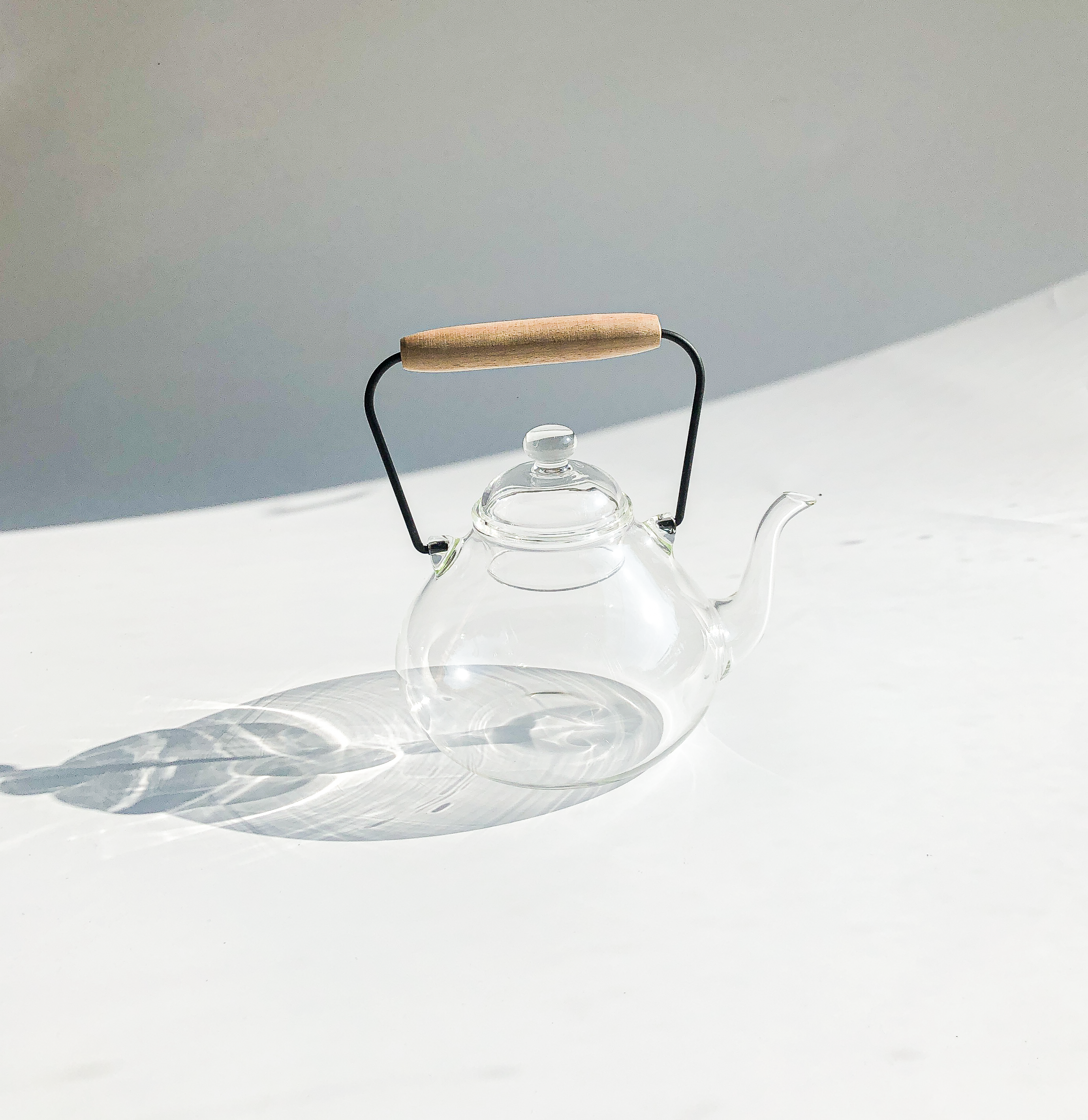 Glass Kettle with Oak Handle by PROSE Tabletop