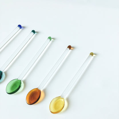 Gumdrop Glass Teaspoons by PROSE Tabletop