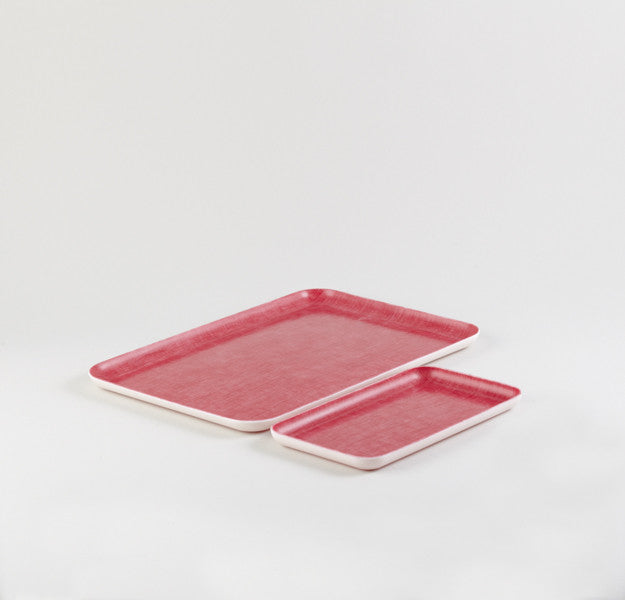 Red Rectangle Linen Tray