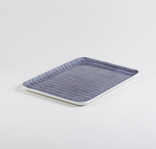 Navy & White Rectangle Linen Tray - Emporium of the Modern Man
 - 2