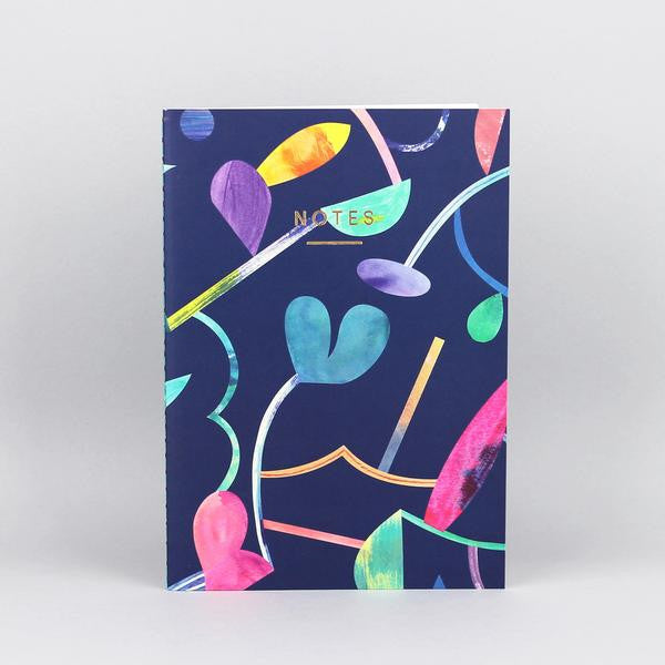 'Abstract Floral' Notebook - Medium
