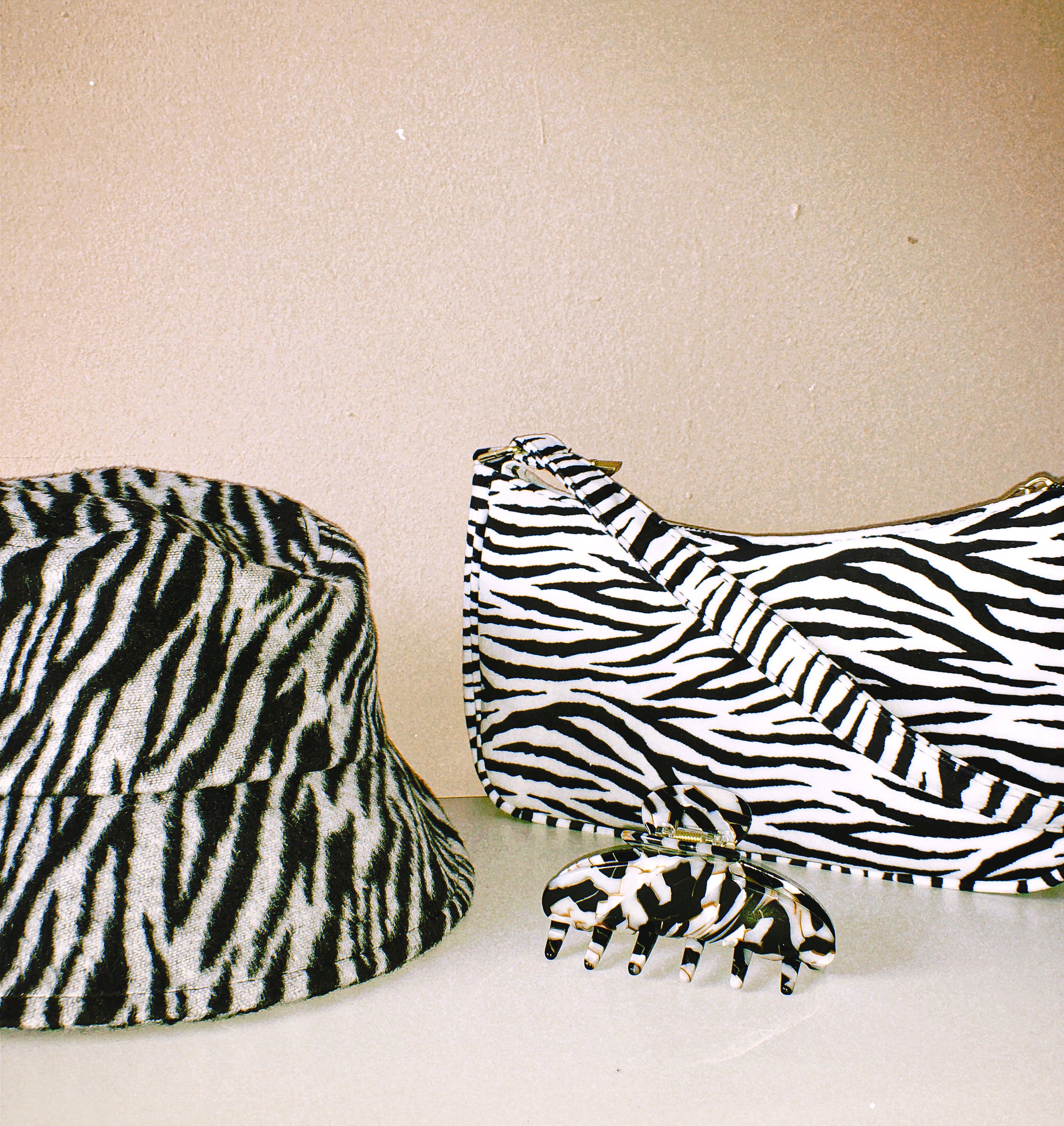 The Zebra Baguette Bag by Veronique