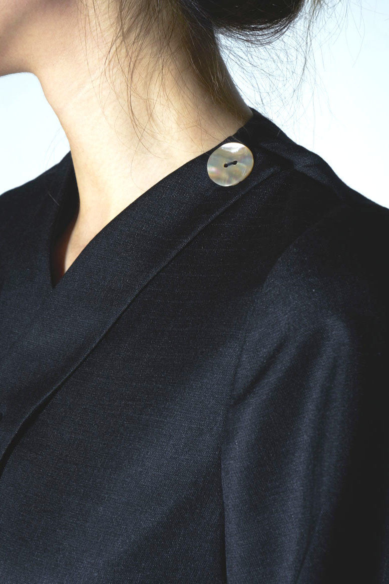 Criss-cross Shirtdress in Summer Suiting #67 - Emporium of the Modern Man
 - 5