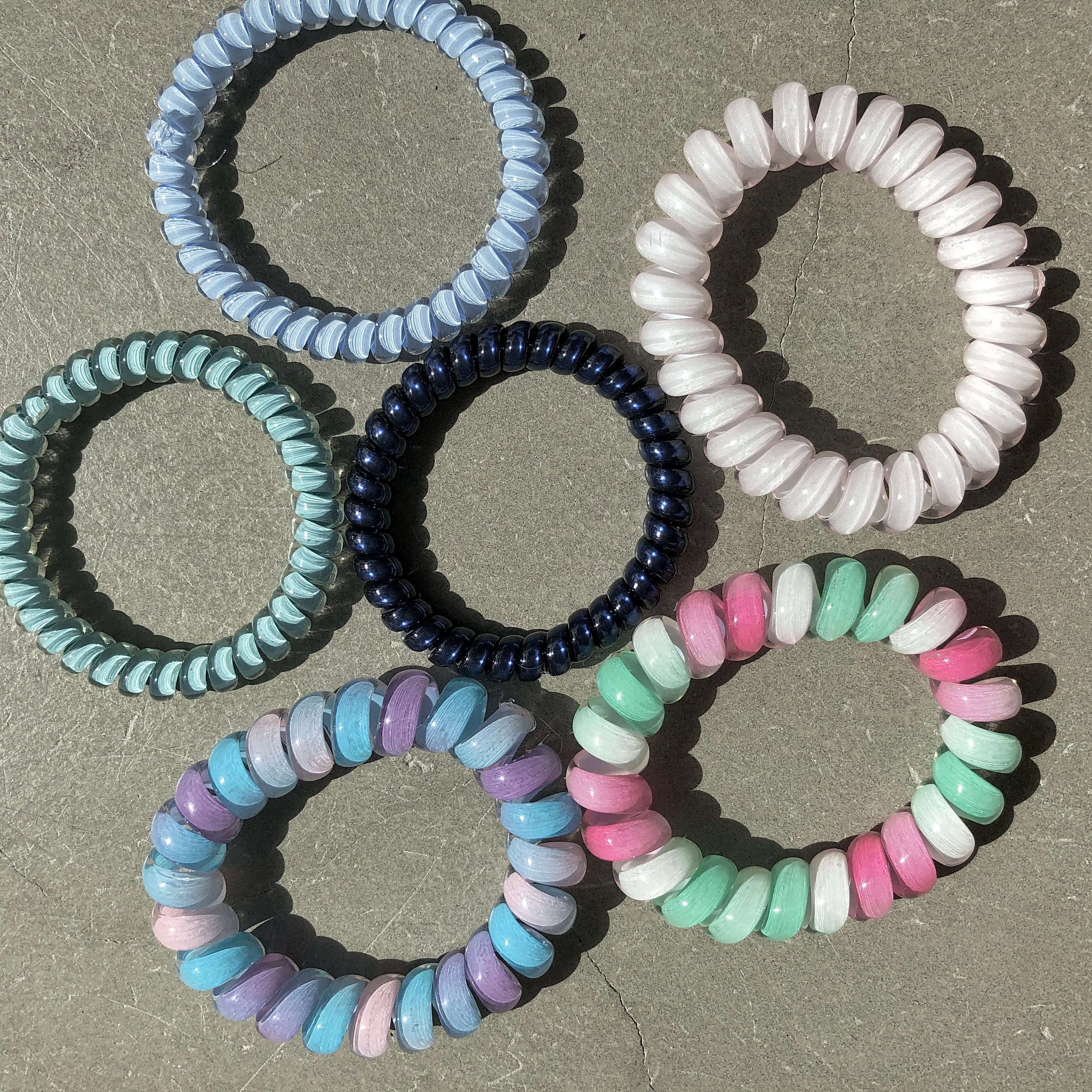 Veronique Curacao Phone Cord Hair Ties