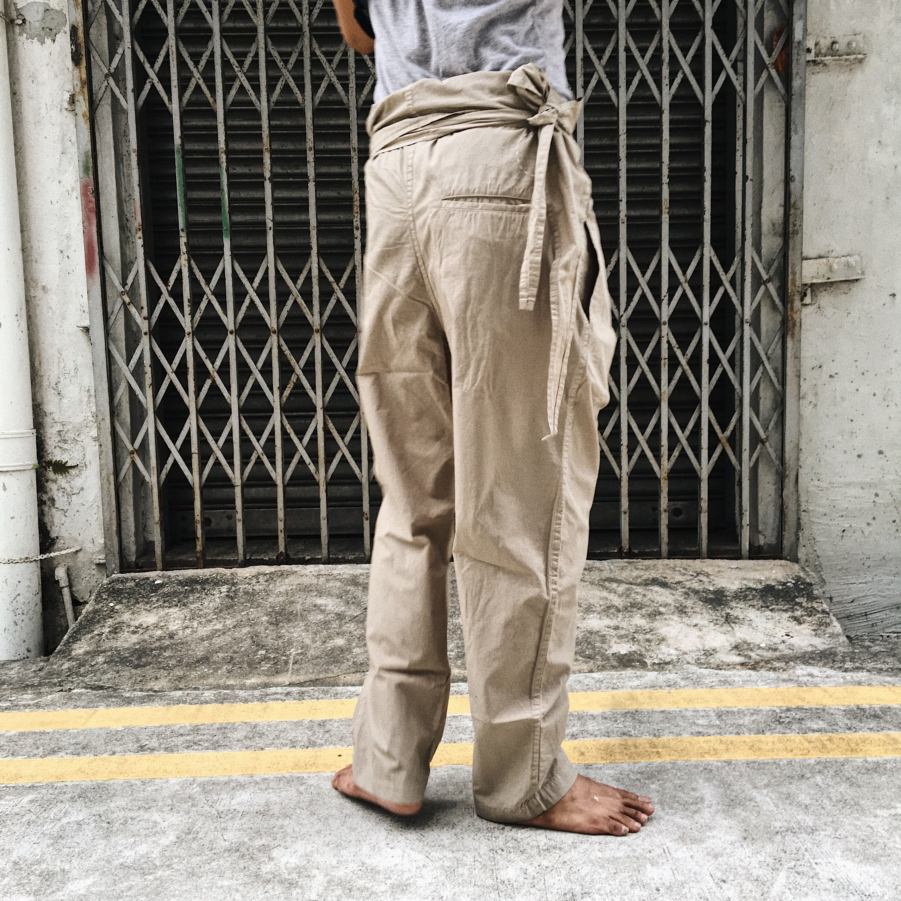 Organic Cotton Wrap Pants (Beige) by Cosmic Wonder – Emporium of the Modern  Man