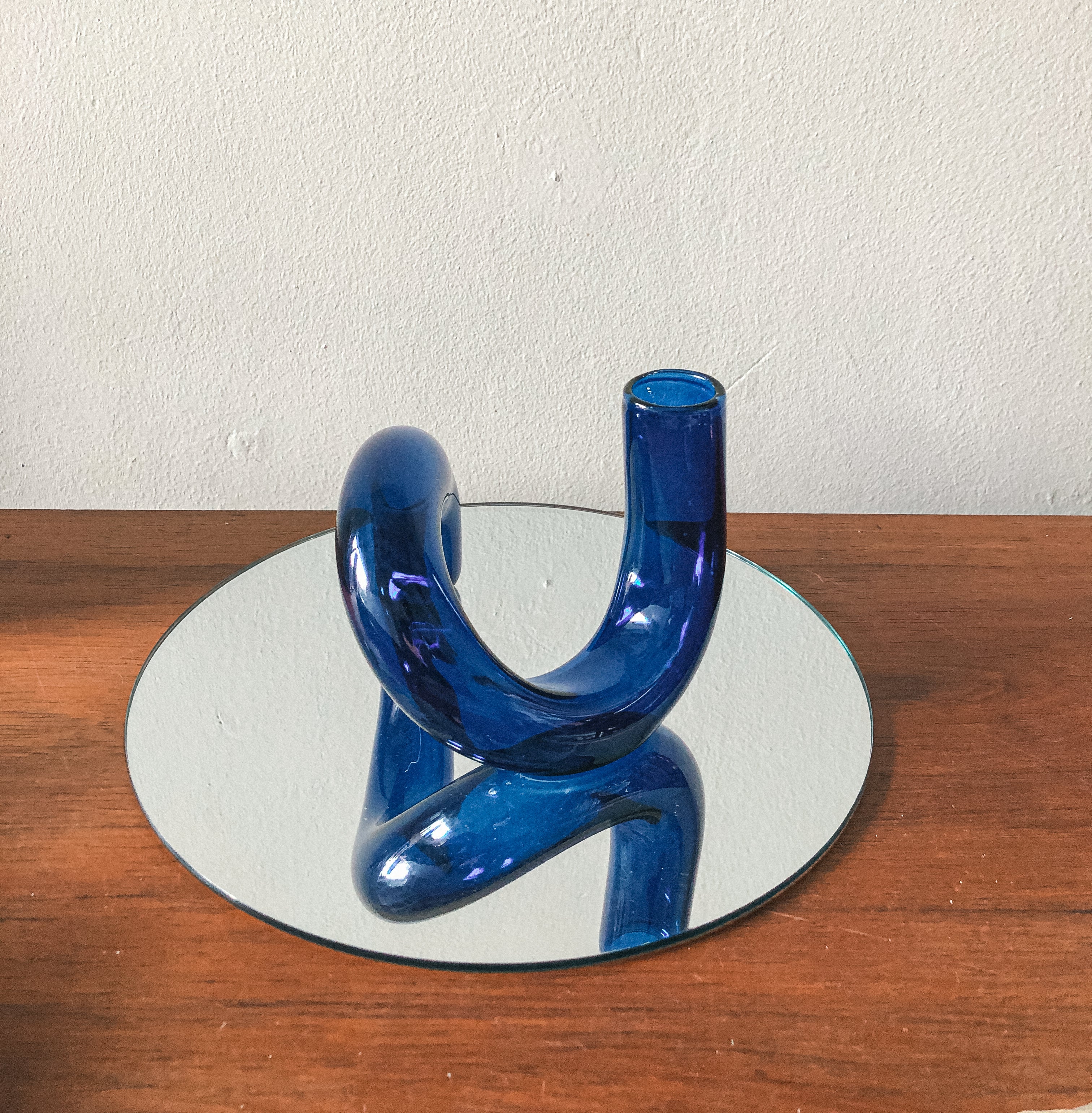 The Squiggle Candle Holder & Vase in Ultramarine by PROSE Décor