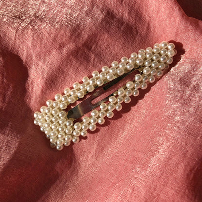 Triangular Pearl Barrettes by Veronique