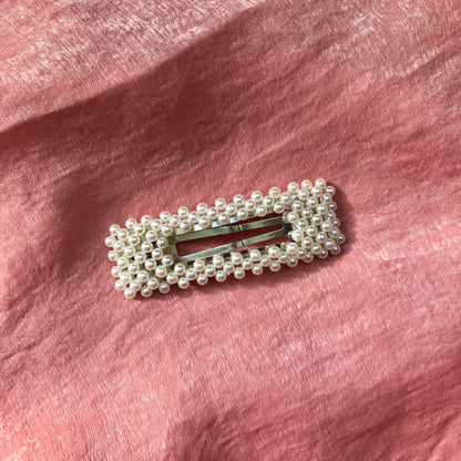 Rectangular Pearl Barrettes by Veronique