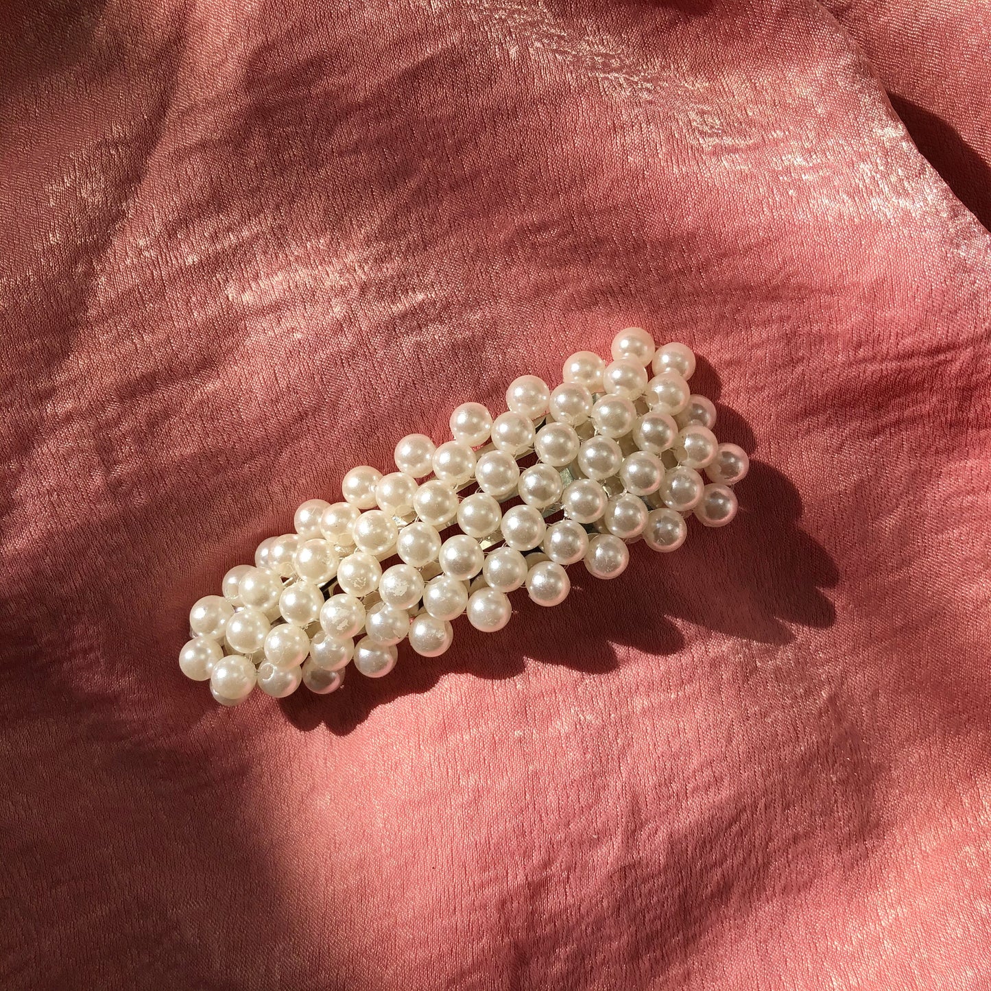 Triangular Pearl Barrettes by Veronique