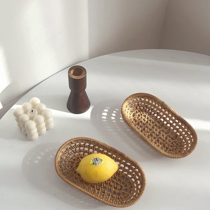 Handwoven Rattan Cutlery Tray  by PROSE Tabletop