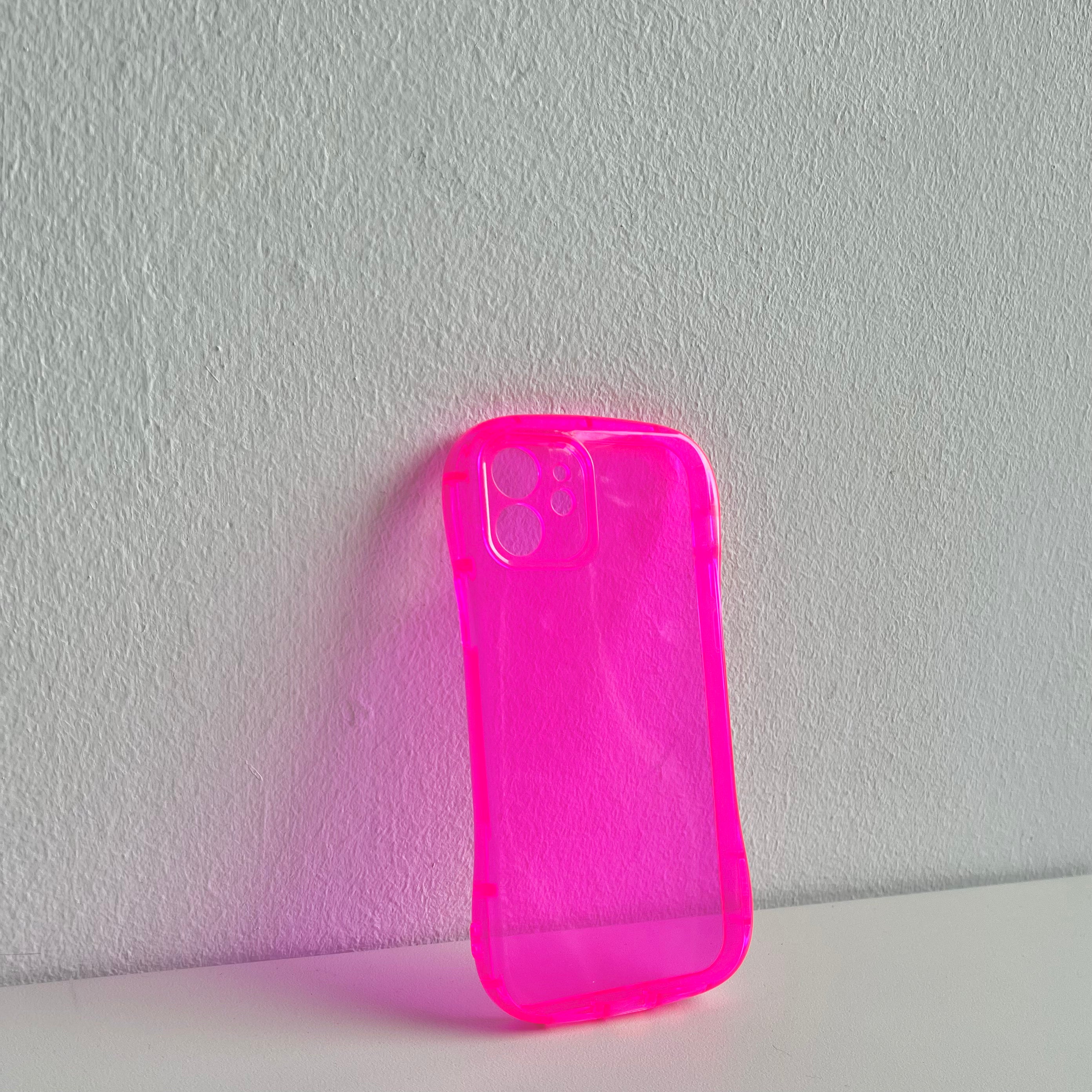 Neon Pink Jelly iPhone Case by Veronique