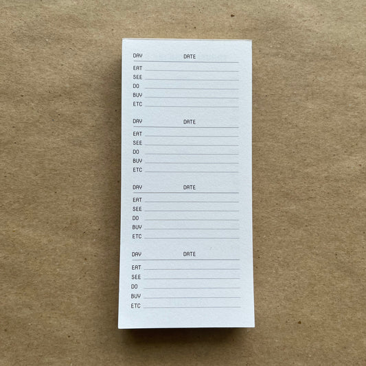 Travel Schedule Notepad by OFFCUT