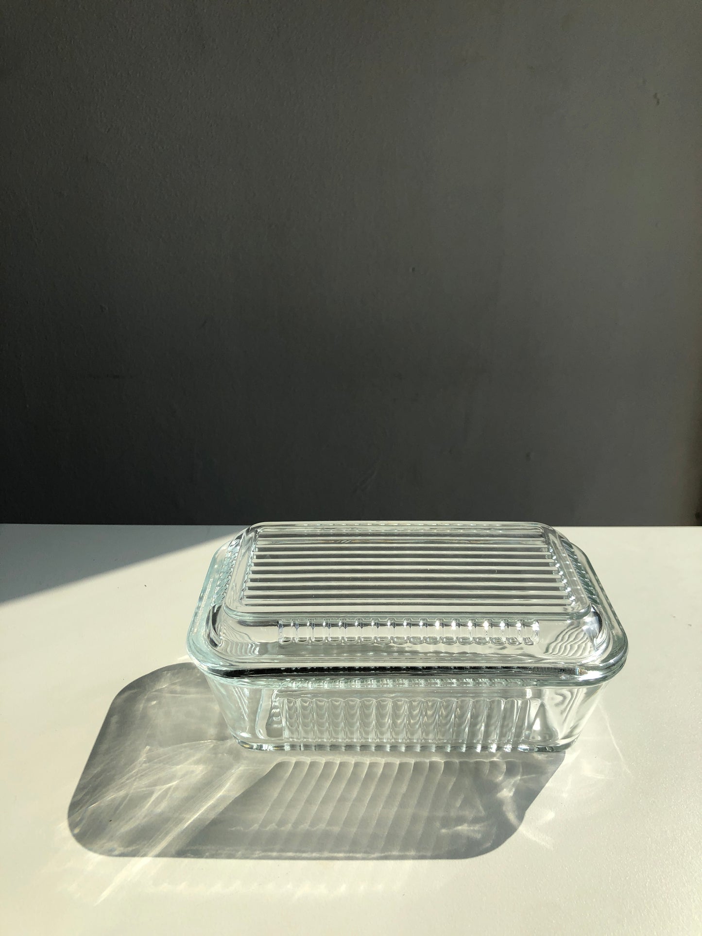 Ripple Glass Butter Dish by PROSE Tabletop