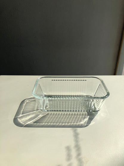 Ripple Glass Butter Dish by PROSE Tabletop