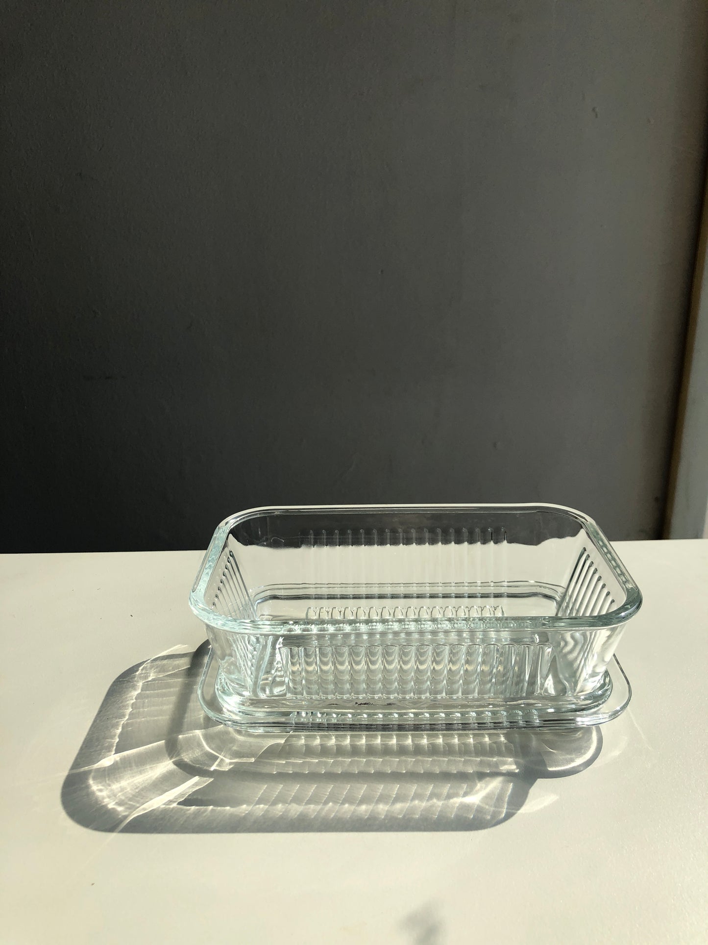 Ripple Glass Butter Dish by PROSE Tabletop