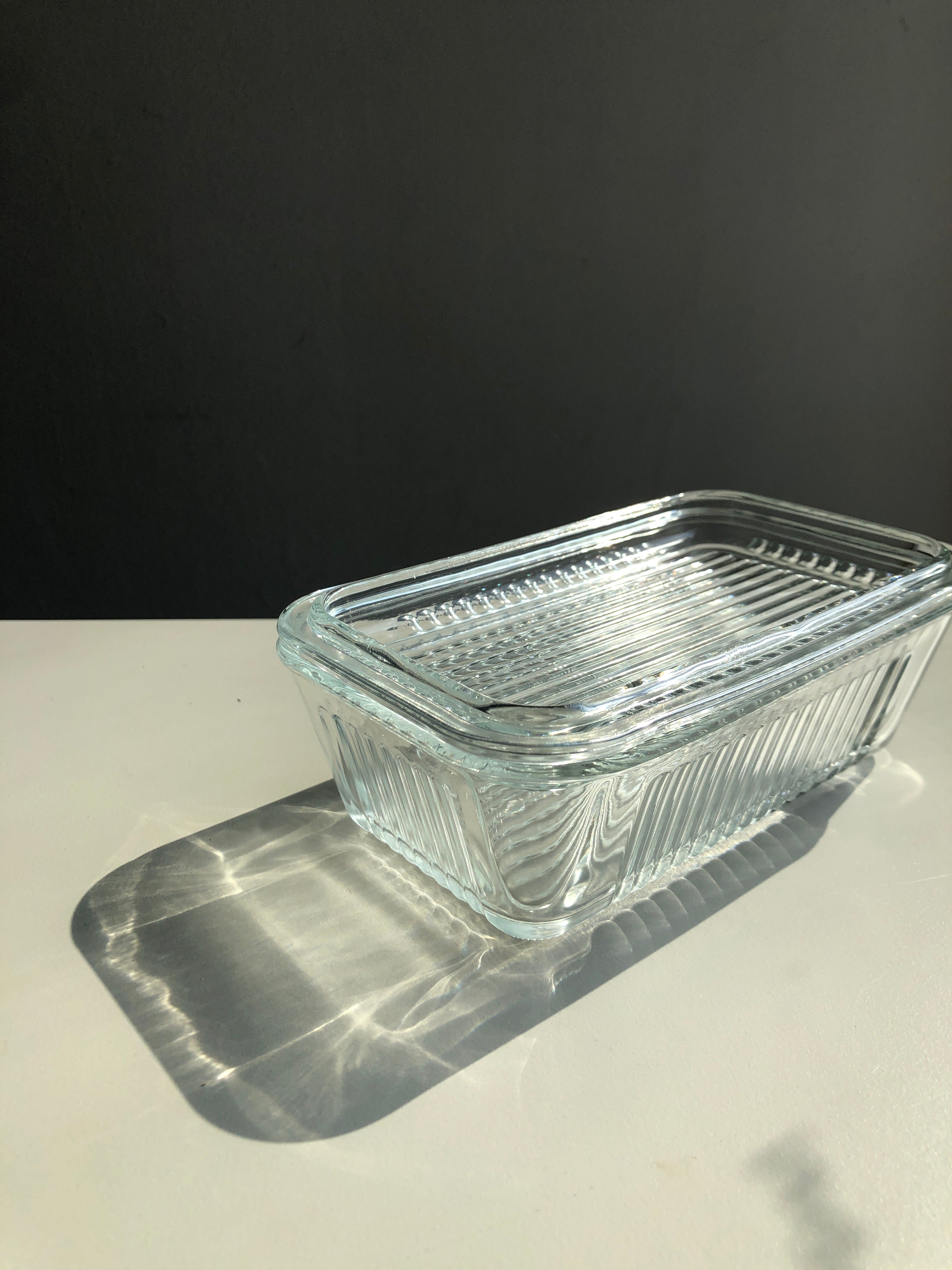 Ripple Glass Butter Dish by PROSE Tabletop