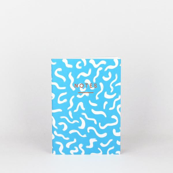 'Wiggle' Notebook (Bright Blue)