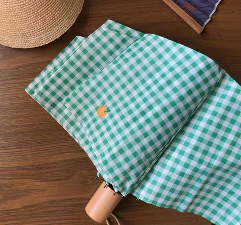 Checkered Foldable Umbrella by Veronique