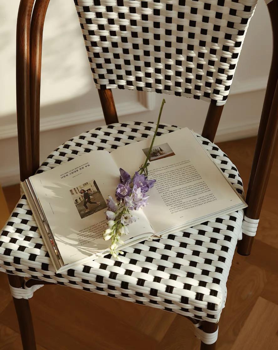 French Bistro Chair in Mono Check by PROSE Décor