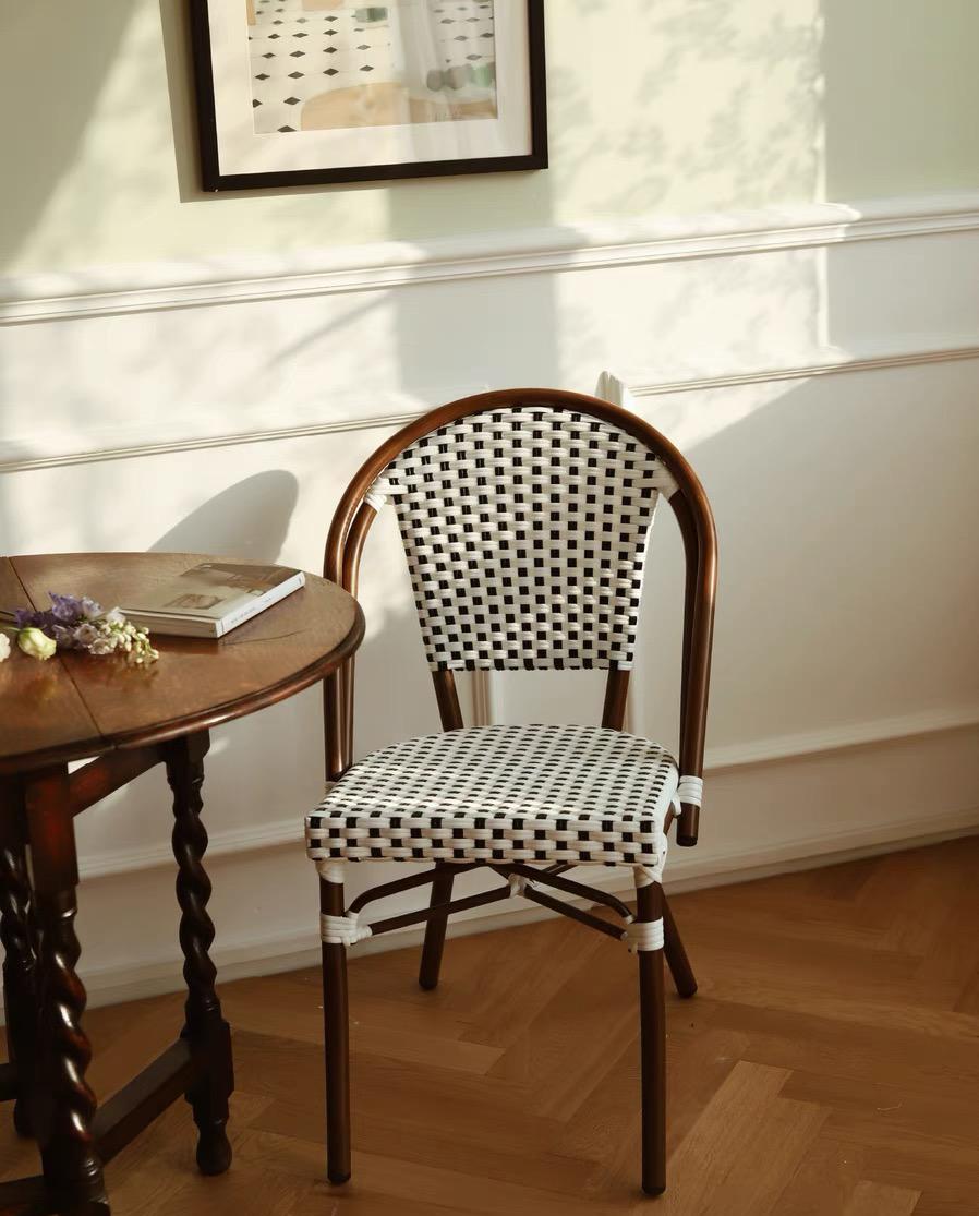 French Bistro Chair in Mono Check by PROSE Décor