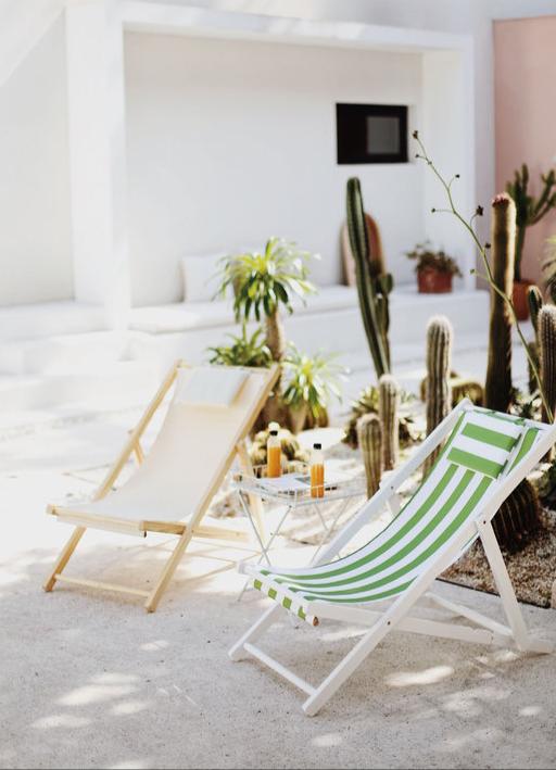 Beach Recliner in Tan by PROSE Décor