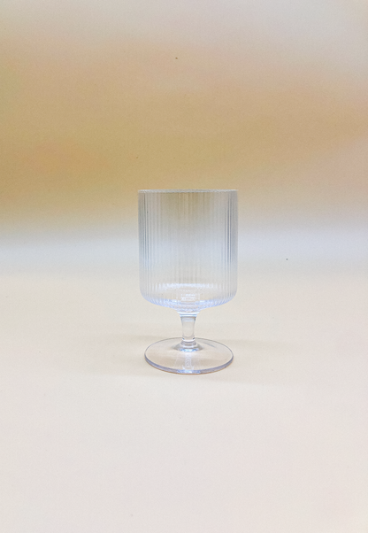 Vintage Style Ripple Goblet  by PROSE Tabletop