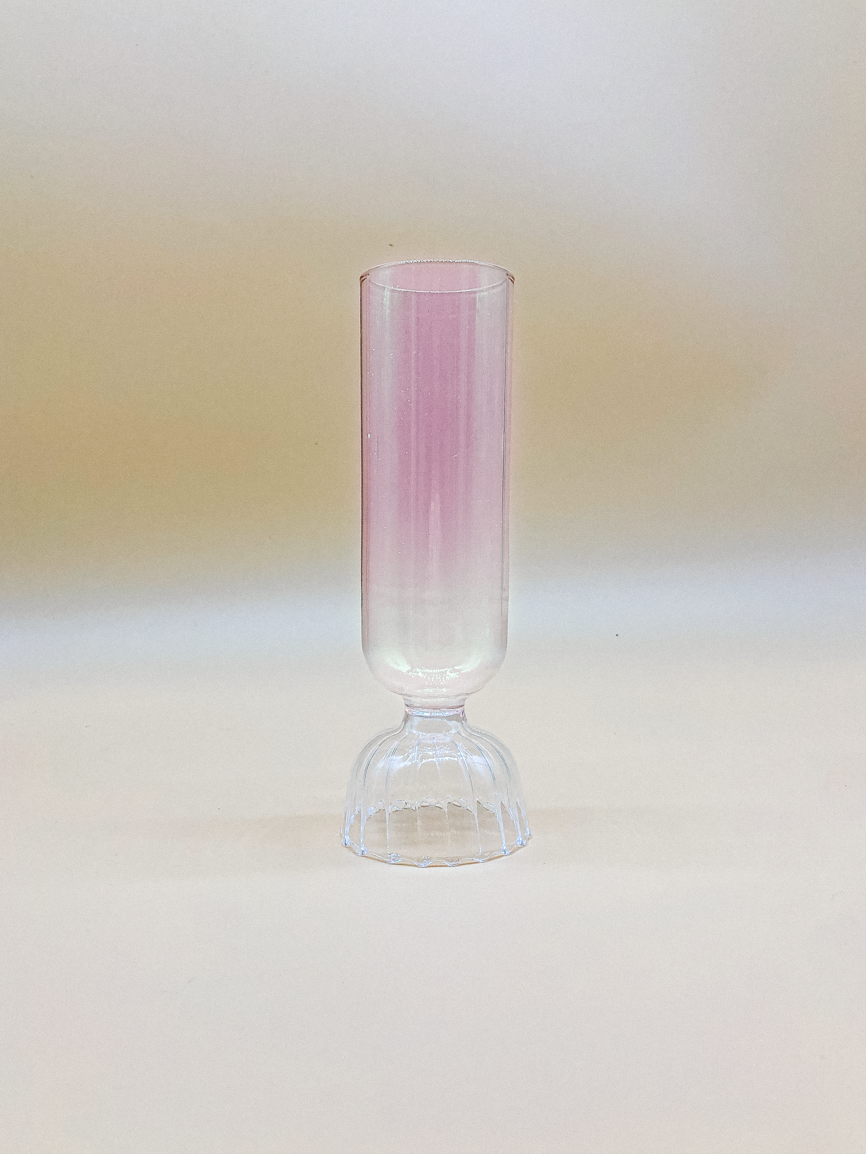 Handblown Pink Champagne Glass by PROSE Tabletop
