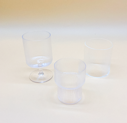 Vintage Style Ripple Water Glass by PROSE Tabletop