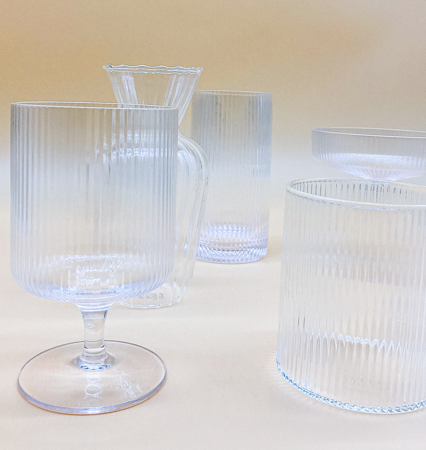 Vintage Style Ripple Water Glass by PROSE Tabletop