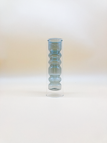 Cylindrical Bubble Vase (Charcoal) by PROSE Botanical
