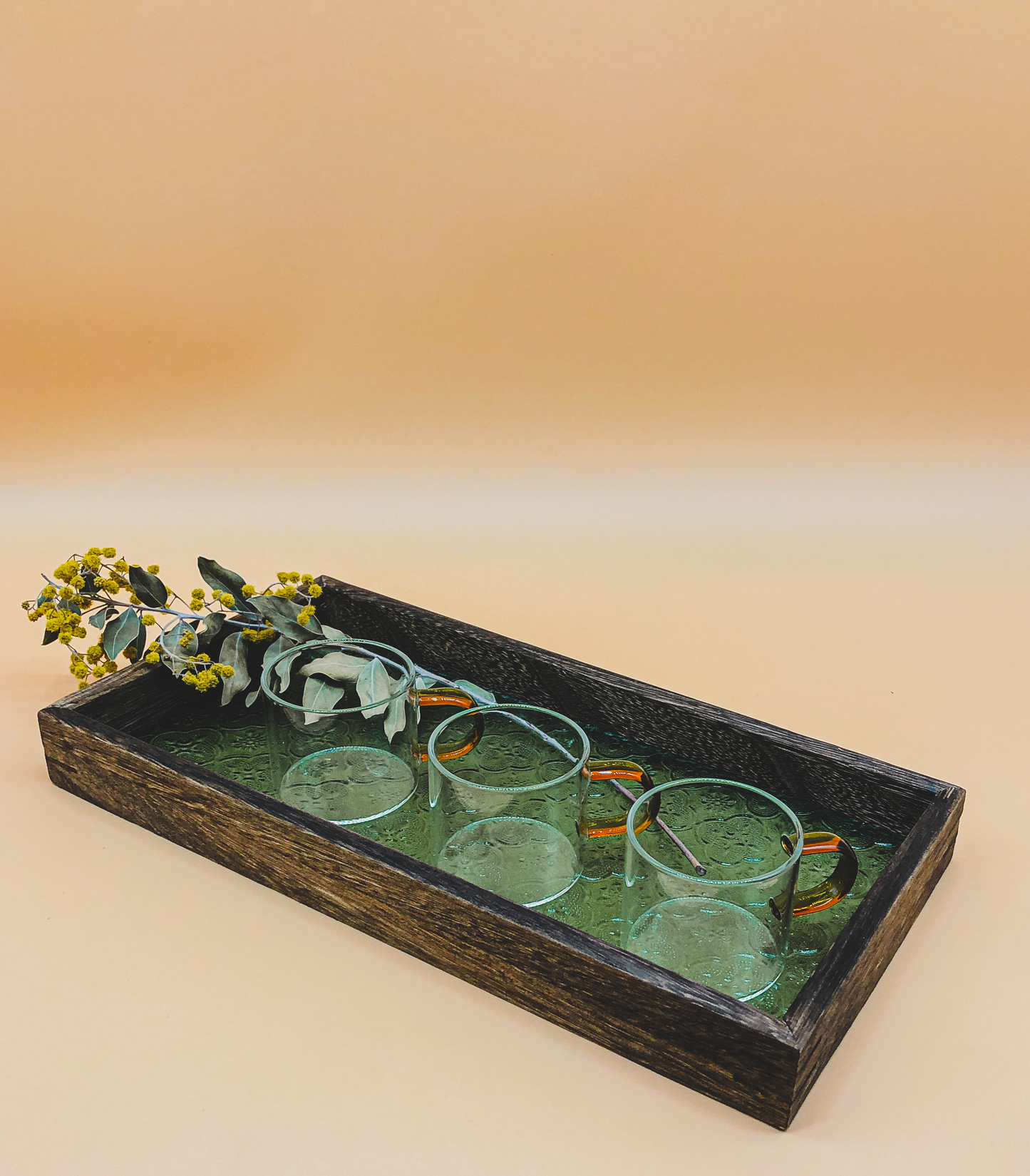 Vintage Style Reversible Tray (Green) by PROSE Tabletop