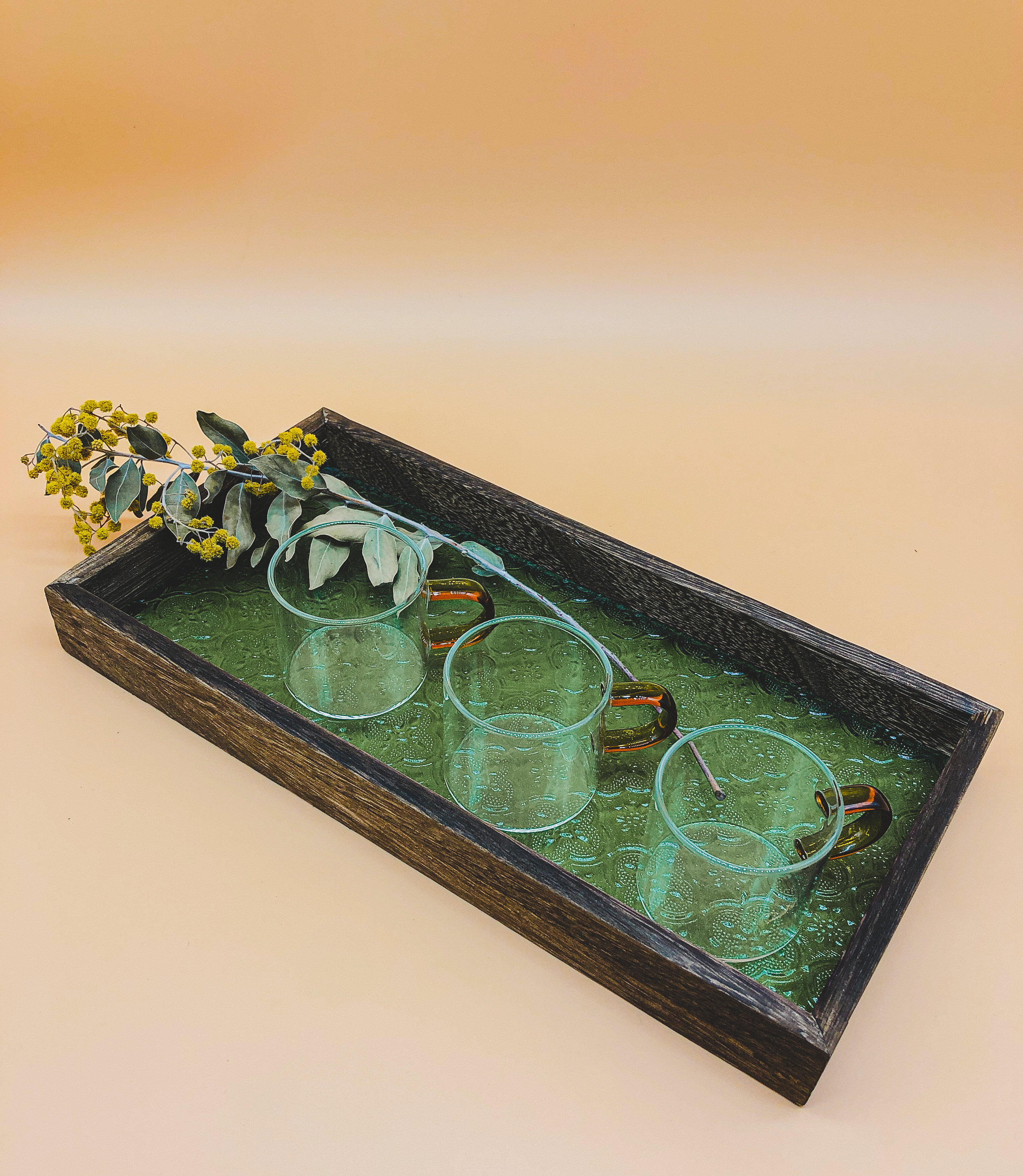 Vintage Style Reversible Tray (Green) by PROSE Tabletop