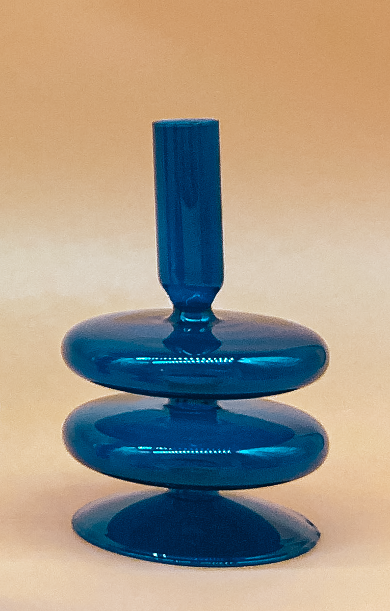 Double Decker Candle Holder in Ultramarine by PROSE Décor
