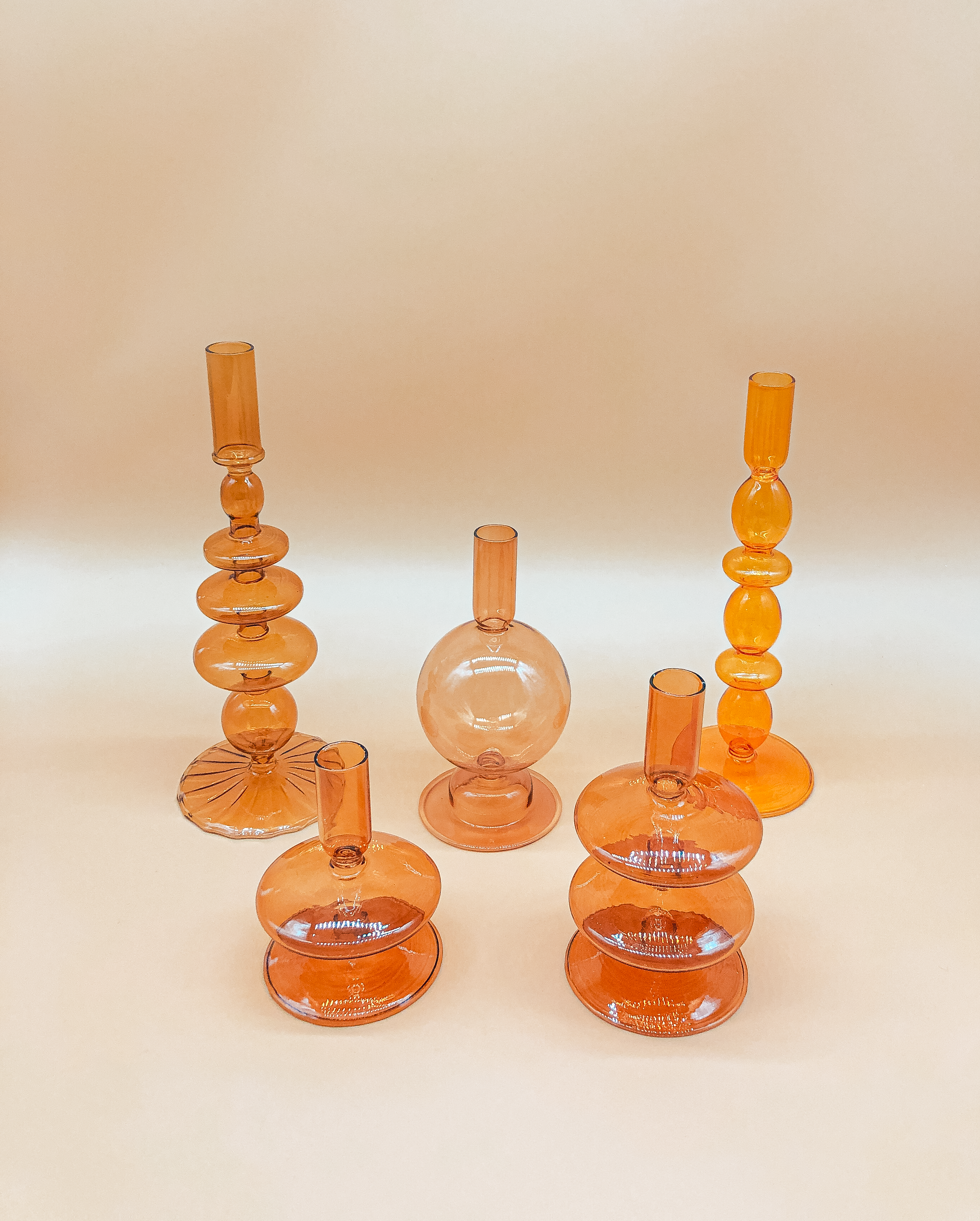 Balloon Candle Holder in Amber by PROSE Décor