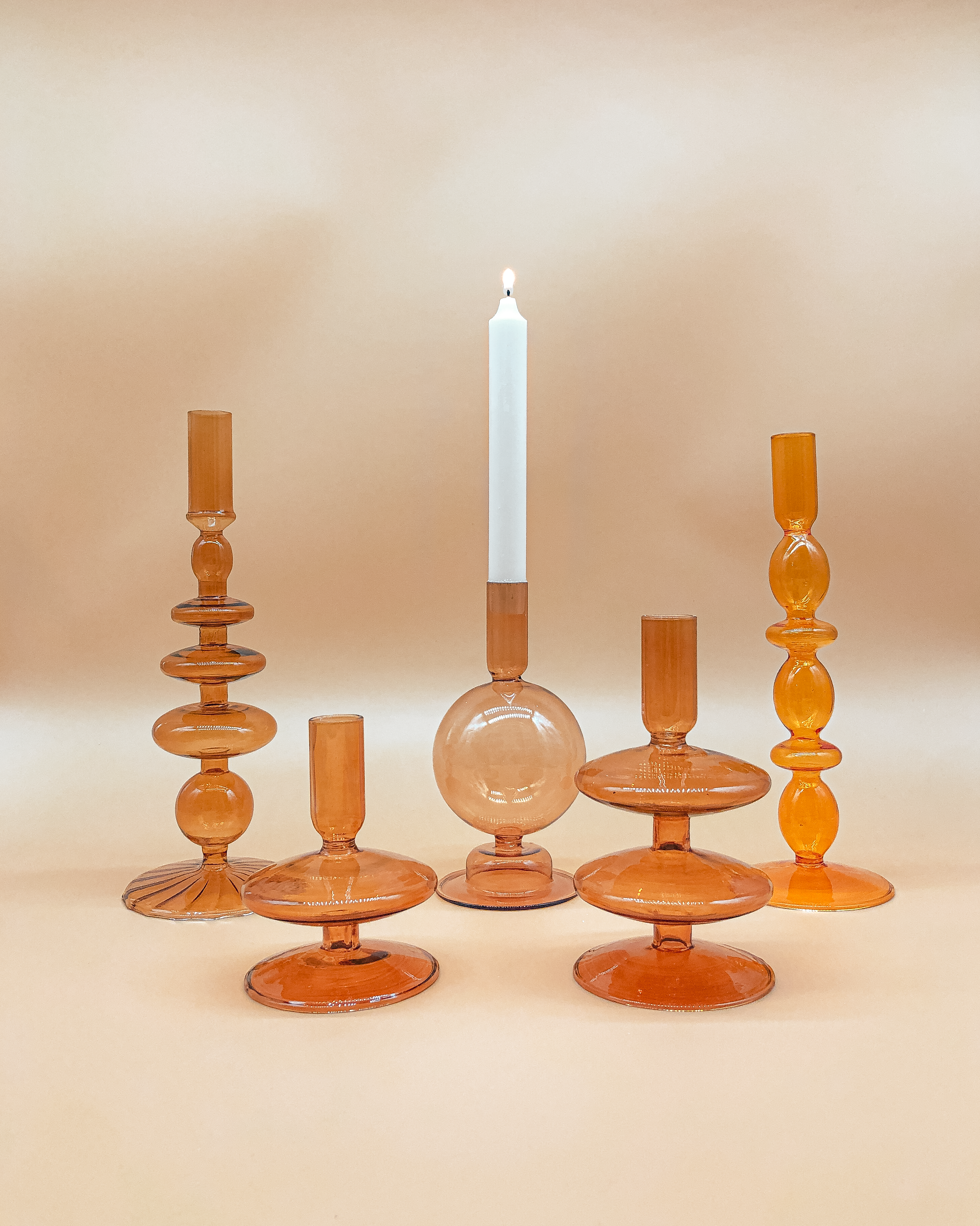 Balloon Candle Holder in Amber by PROSE Décor