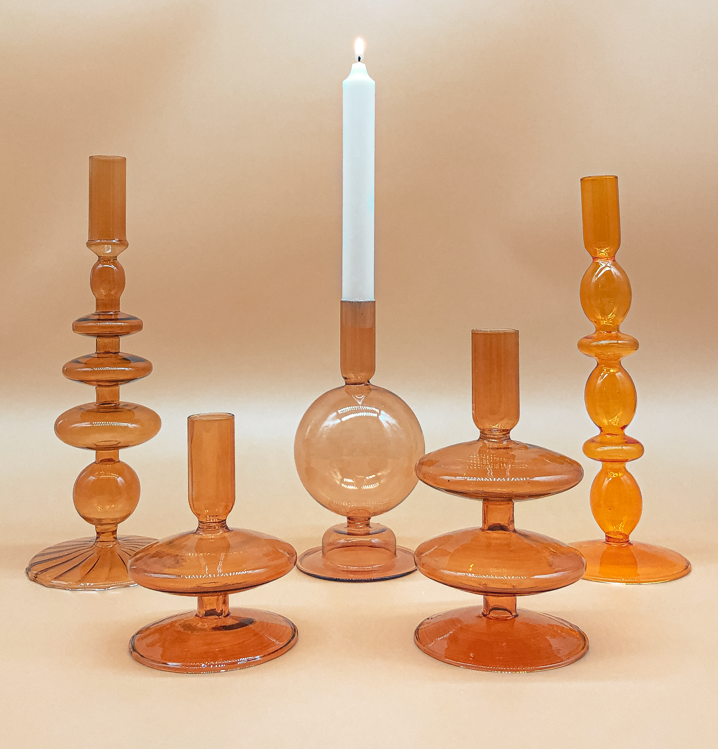 Amber Deco Candle Holder by PROSE Tabletop