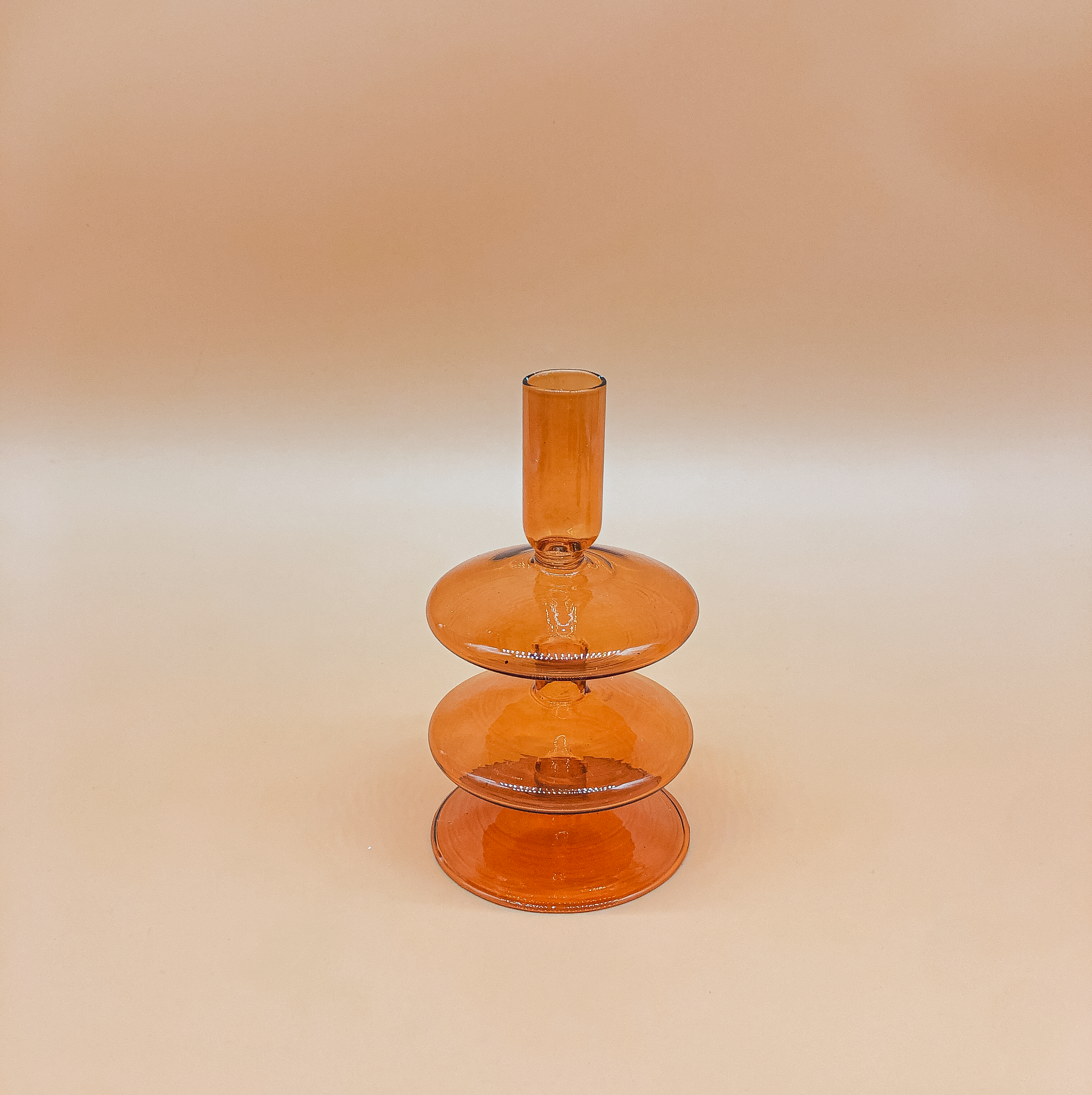 Double Decker Candle Holder in Amber by PROSE Décor
