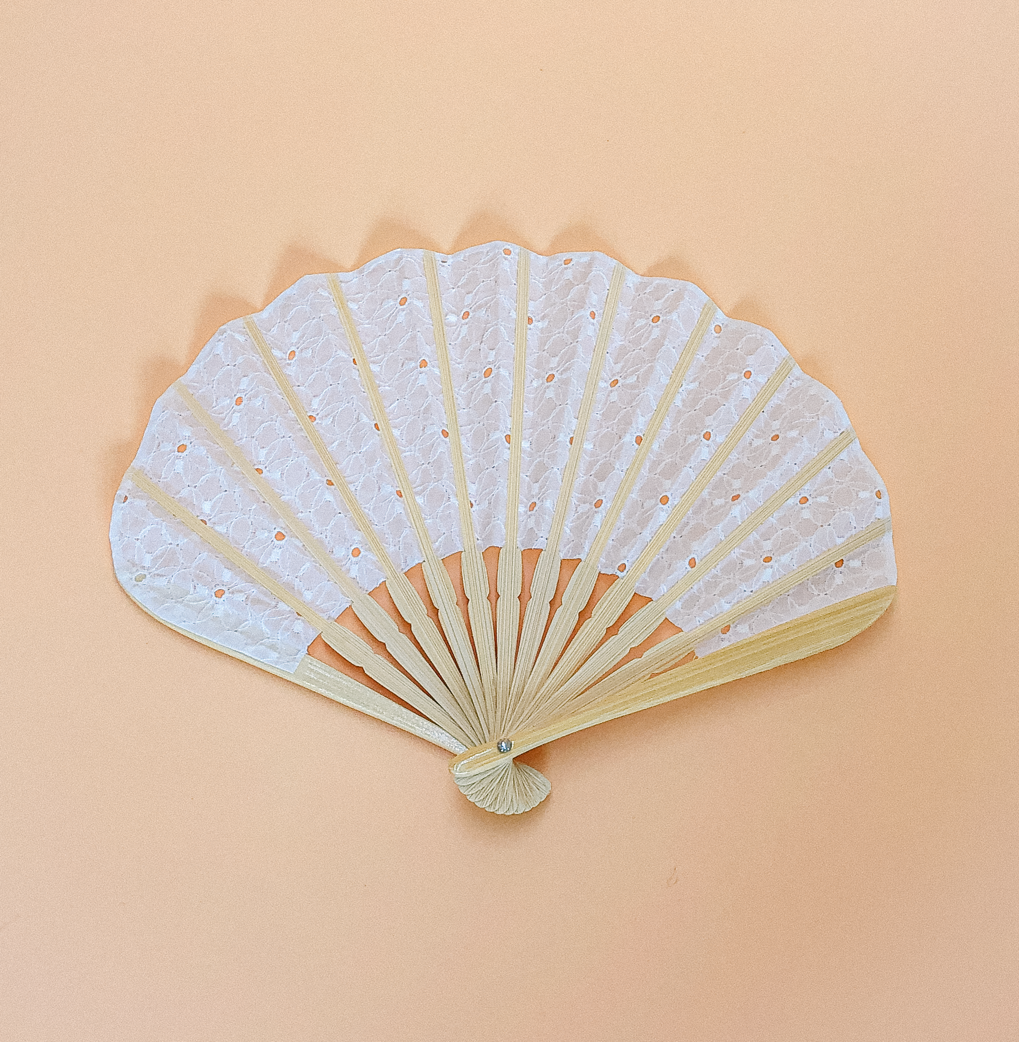 White Broderie Fan by PROSE Décor