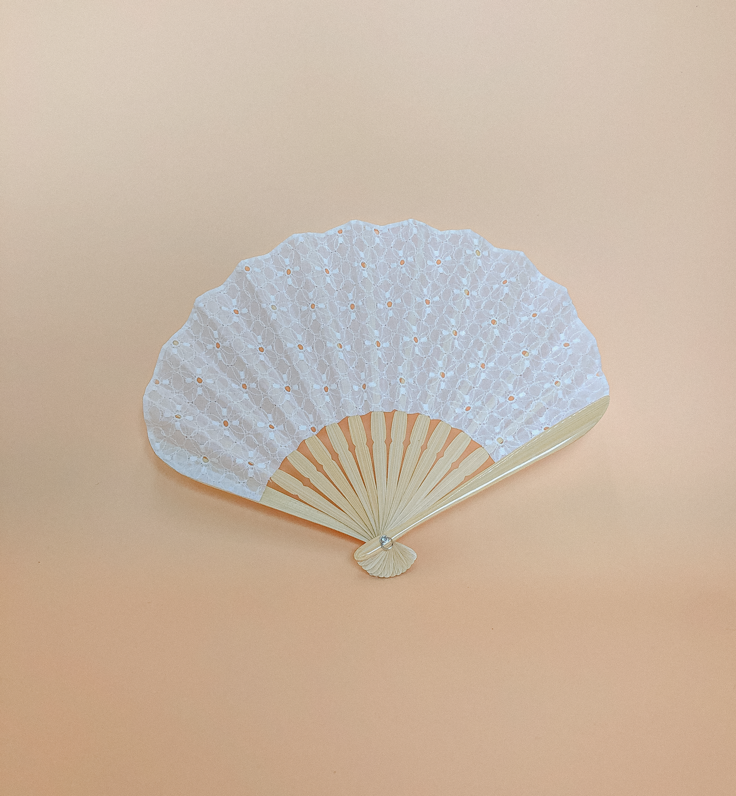 White Broderie Fan by PROSE Décor