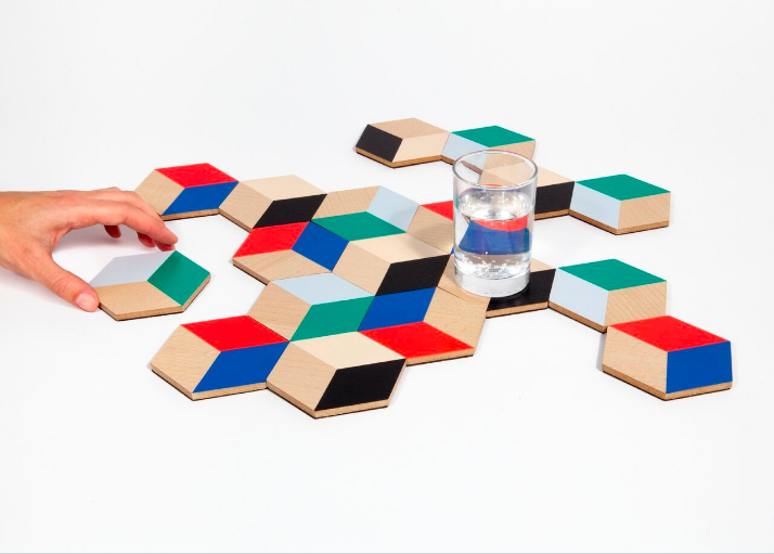 Table Tiles - Blue/Red - Emporium of the Modern Man
 - 6