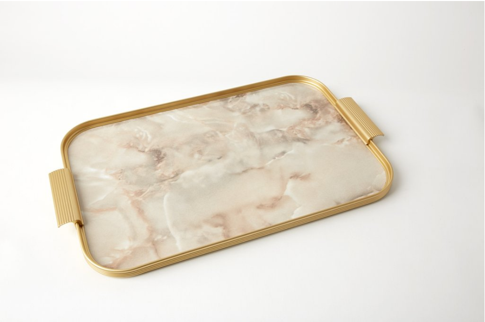 S14 Ribbed Gold Tray - Small - Emporium of the Modern Man
 - 2